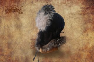 Czapka pilotka ze srebrnego lisa naturalnego
Traper