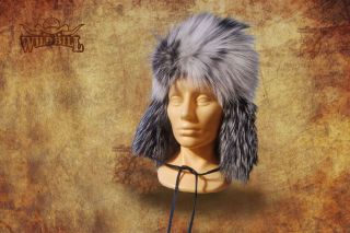 Czapka pilotka ze srebrnego lisa naturalnego
Traper