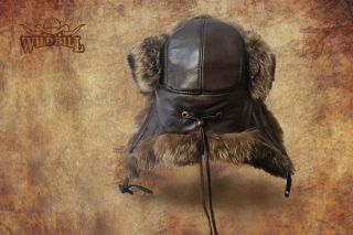 Czapka pilotka z Szopa naturalnego
Traper